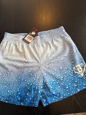 Baseball lifestyle 101 Blue Water Droplet Swim Shorts